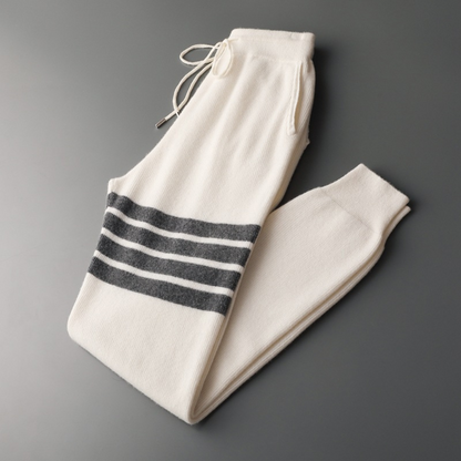 Milano Gestreiftes Strickwaren-Set – Elegantes Herren-Strick-Outfit