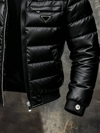Herren Retro Leder-Jacke mit Innentaschen - Outdoor