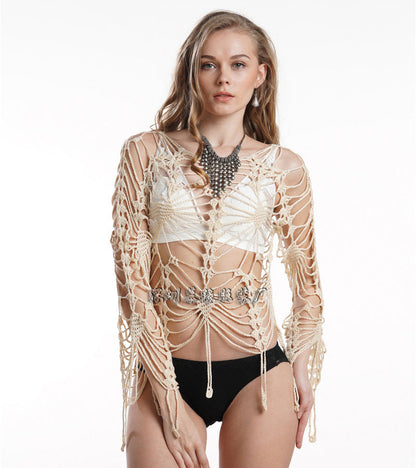 Viva - Handgehäkelter Hohl-Bikini Überwurf Sonnenschutzbekleidung