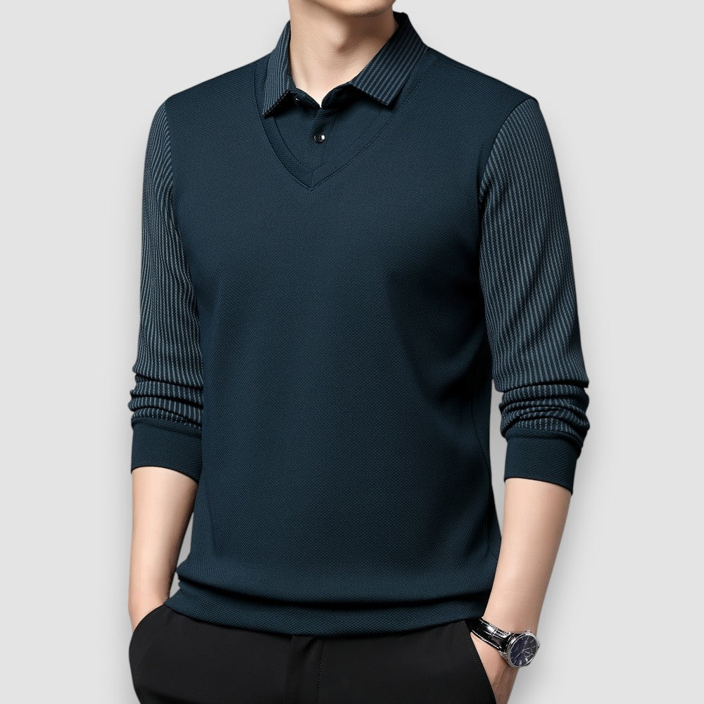 Lumier | Langarm Herren Polo-Shirt