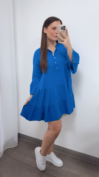 Musselin Kleid & Tunika in Royal Blau – Edle Farbbrillanz | MUSSELIN LIEBE