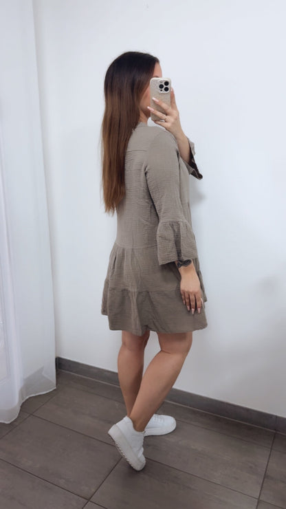 Musselin Kleid & Tunika in Taupe – Natürliche Eleganz | MUSSELIN LIEBE