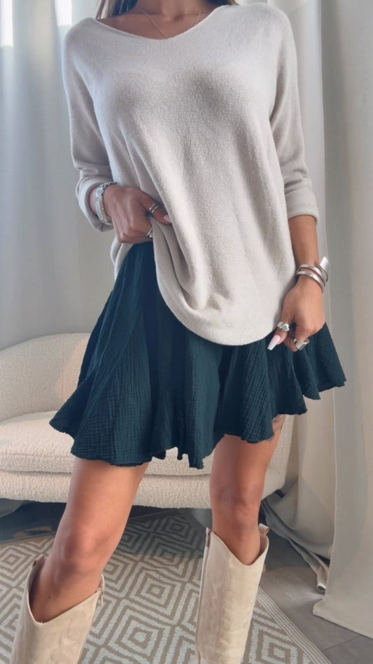 Musselin Volant Hosen Rock in Schwarz – Feminine Raffinesse | MUSSELIN LIEBE