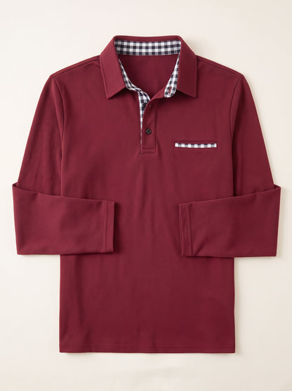 Gernan – Langarm-Poloshirt aus Baumwolle