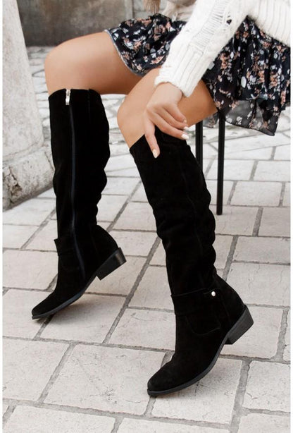 Zavira | Elegante, warme Wildlederstiefel für Damen