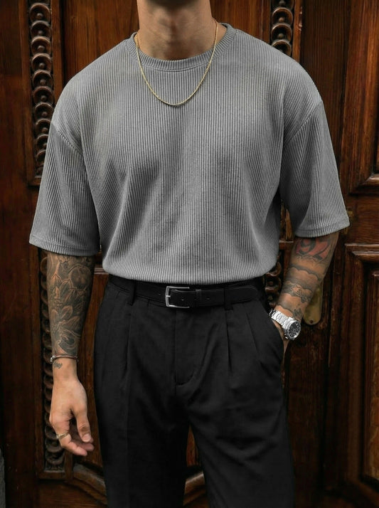 Oversize Cord Tee - Herren T-Shirt mit Cord-Struktur