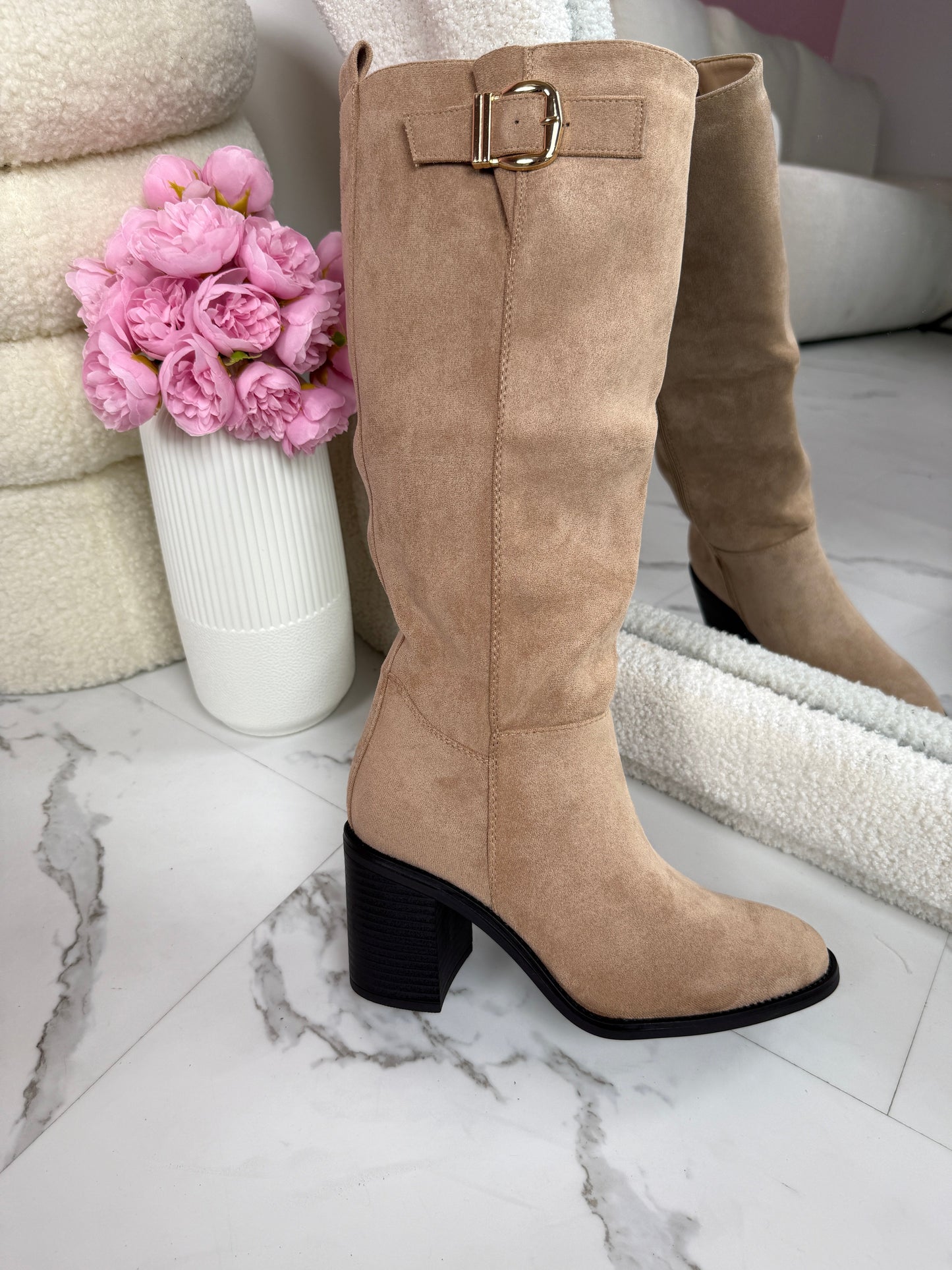 Sandy Khaki Stiefel