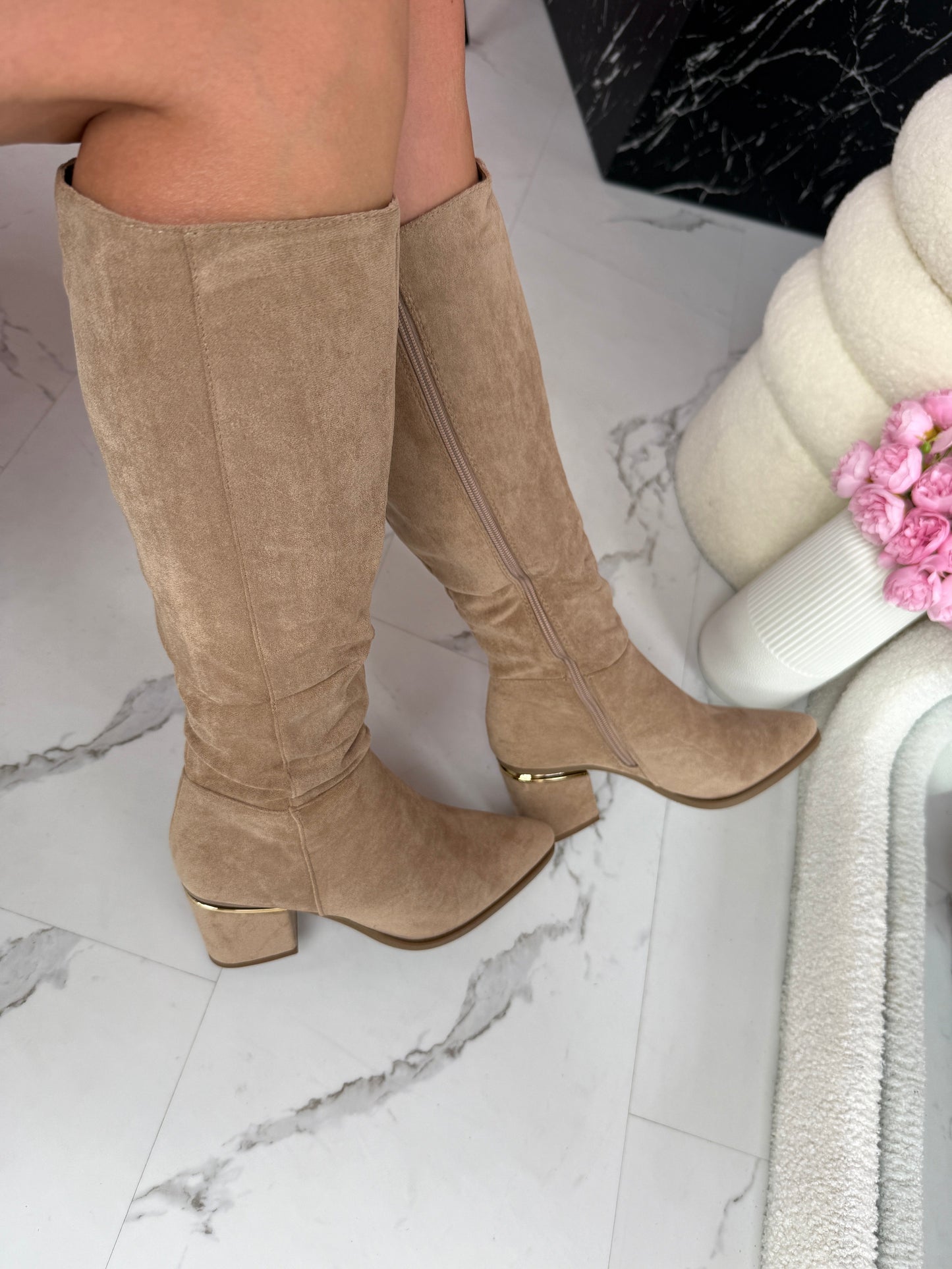 Farza Khaki Stiefel