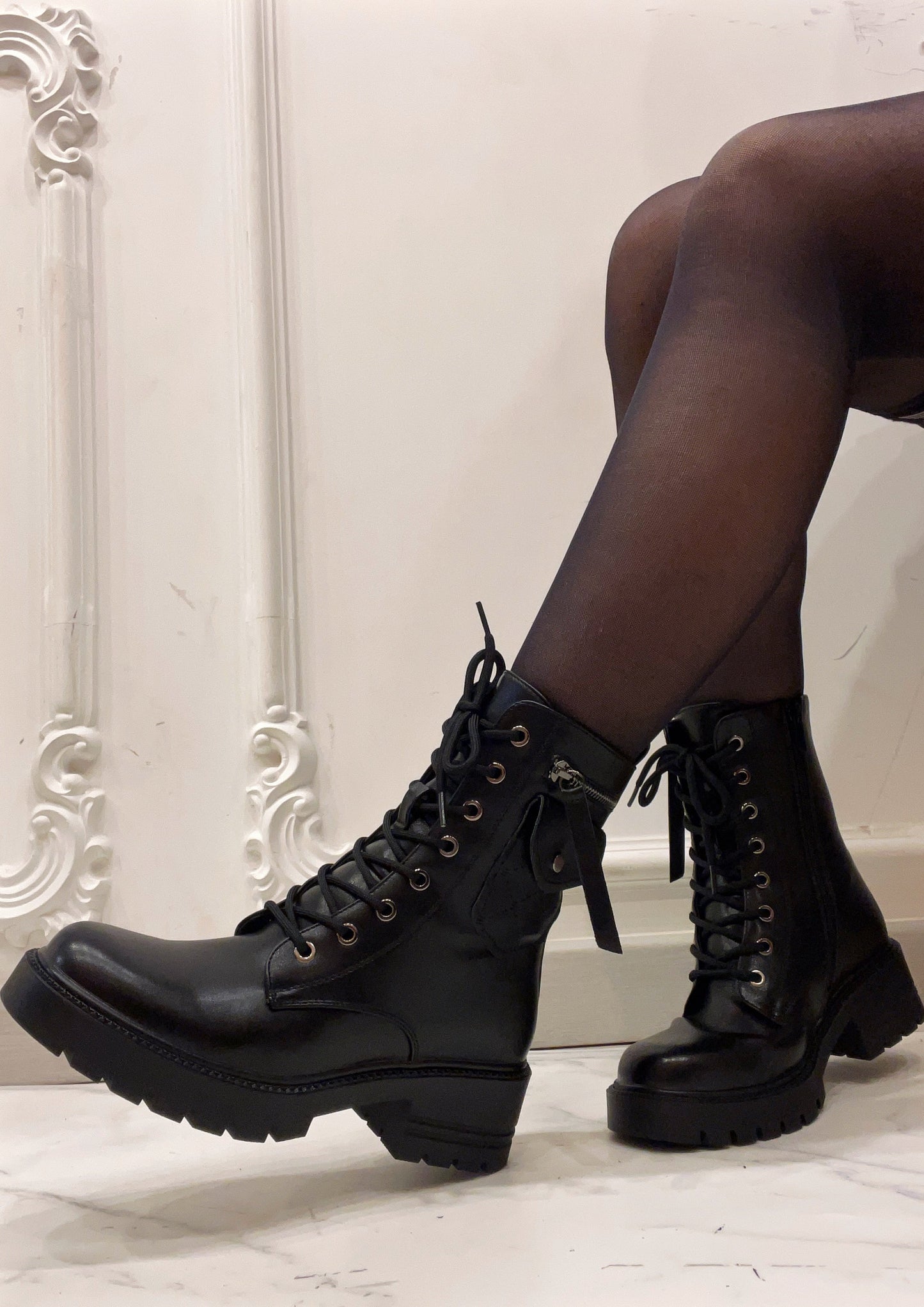 Schwarze Ankle Boots Komfort