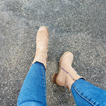 Khaki Halbhohe Boots