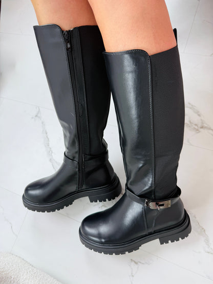 Lymee Schwarz Stiefel