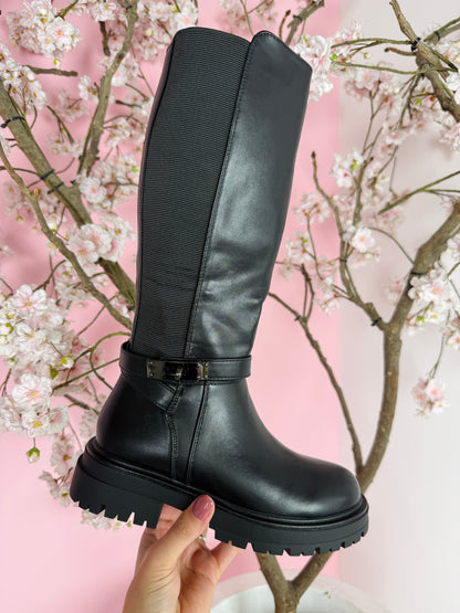 Lymee Schwarz Stiefel