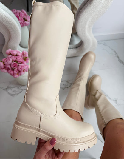 Anetta Beige Stiefel