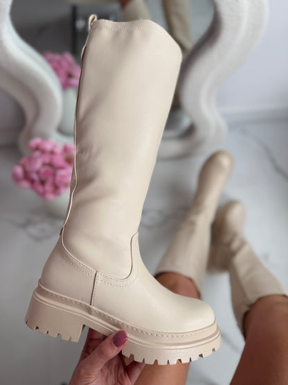 Anetta Beige Stiefel