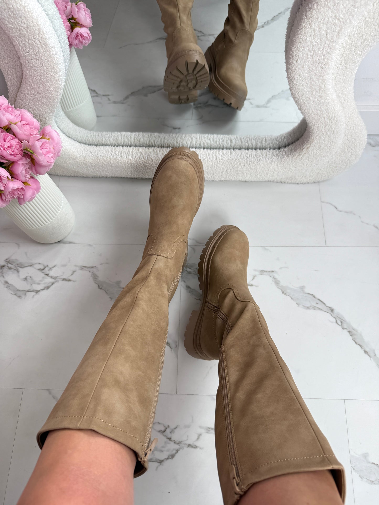 Anetta Khaki Stiefel