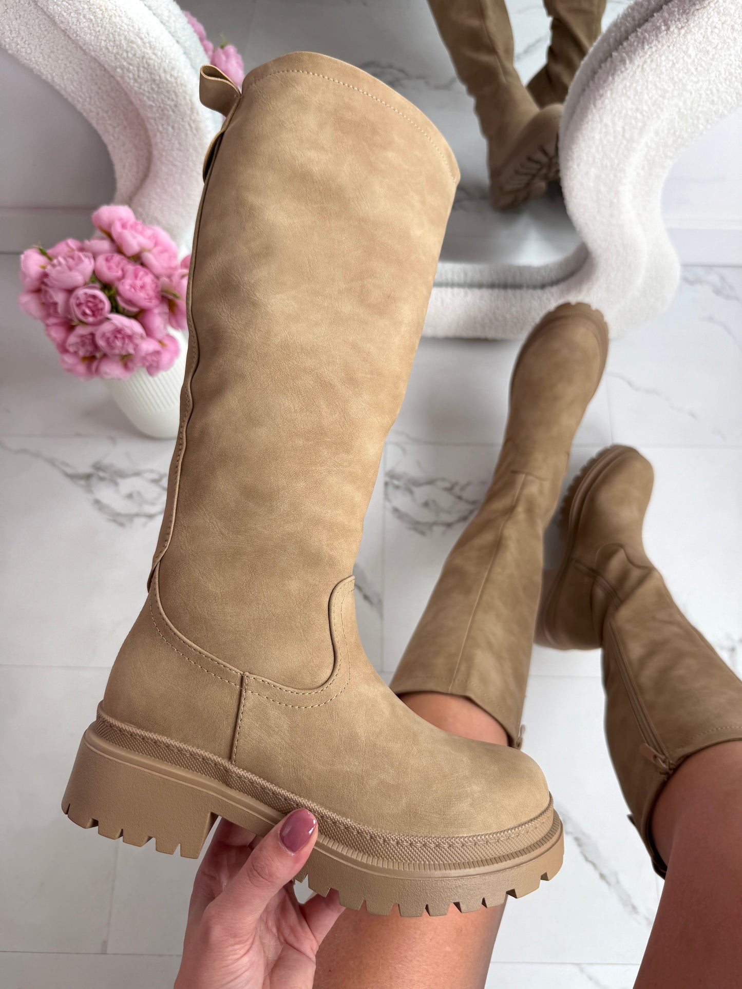 Anetta Khaki Stiefel