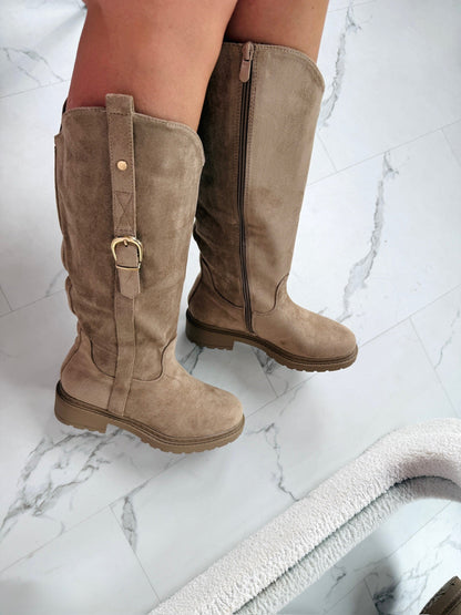 Lara Khaki Stiefel