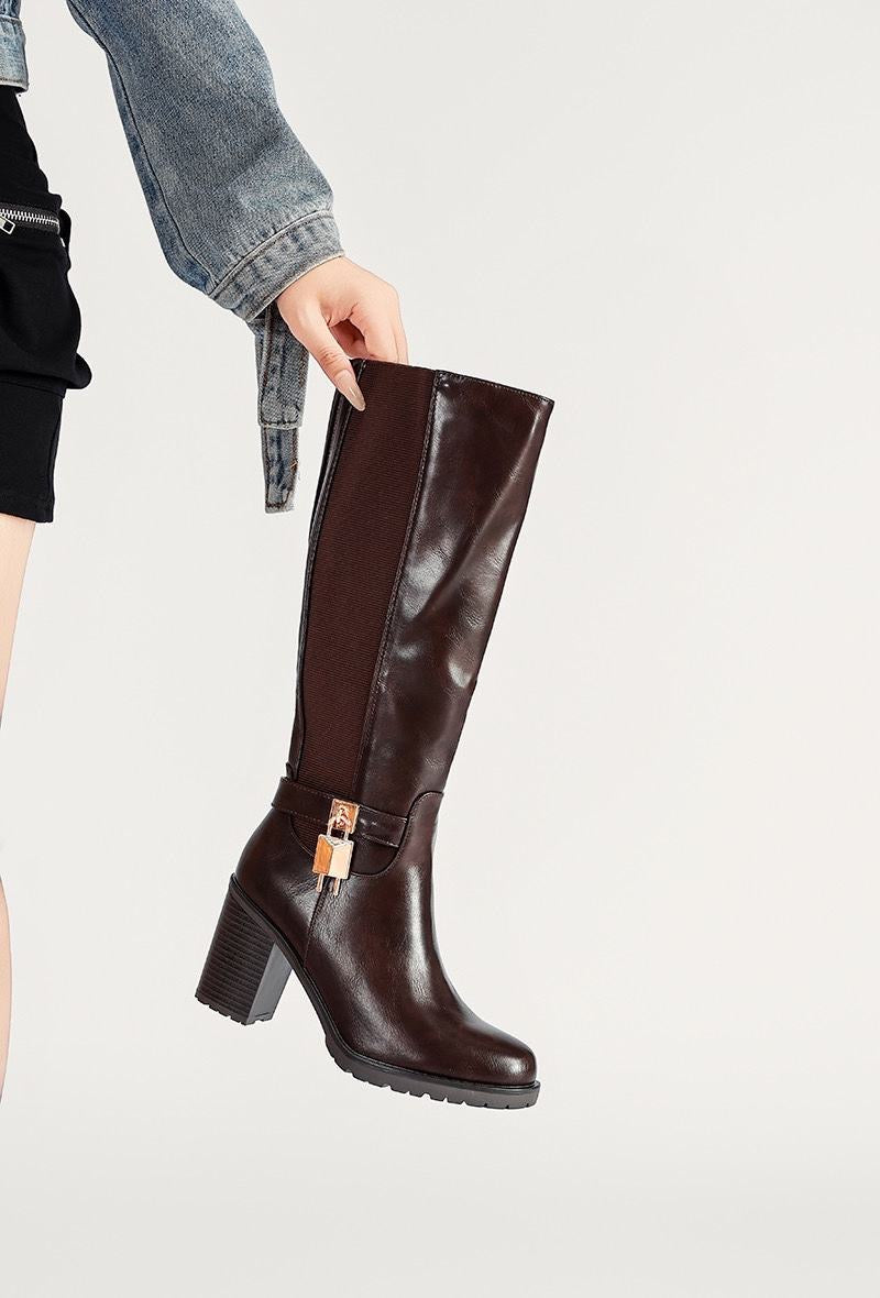 Lock Stiefel mit Absatz Braun