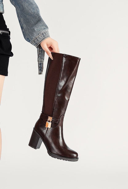 Lock Stiefel mit Absatz Braun