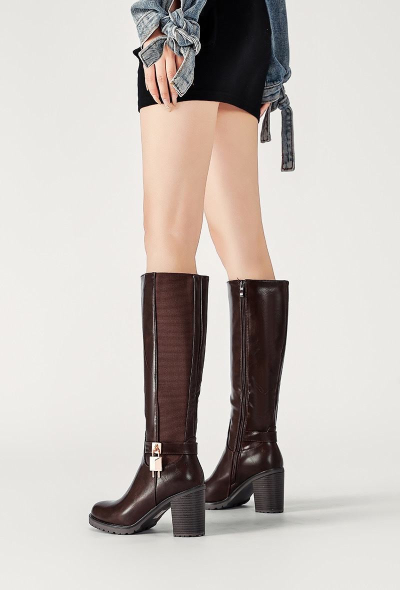 Lock Stiefel mit Absatz Braun