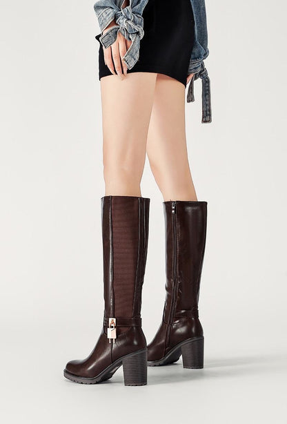 Lock Stiefel mit Absatz Braun