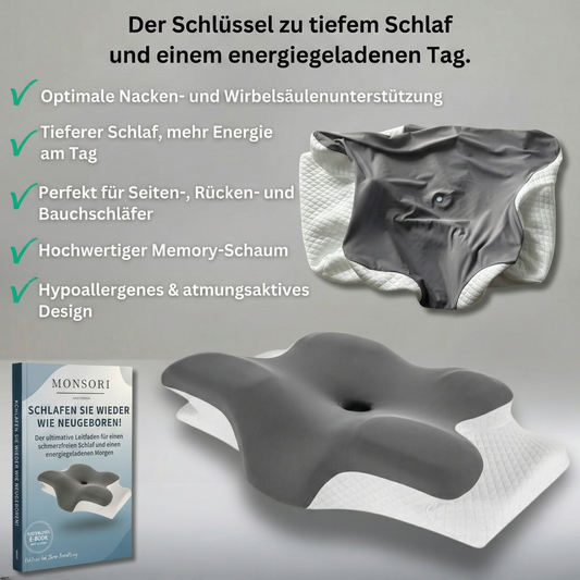 Lunava™ Ergonomisches Nackenkissen – Orthopädisches Kissen gegen Nackenschmerzen