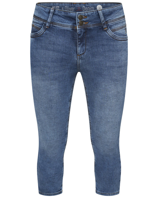 s.Oliver Damen Capri Hose – Slim Fit, Medium Rise, Stretchkomfort | Größe 34