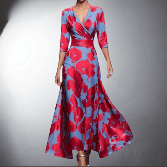 CORDULA I KLASSISCHES GEBLÜMTES KLEID