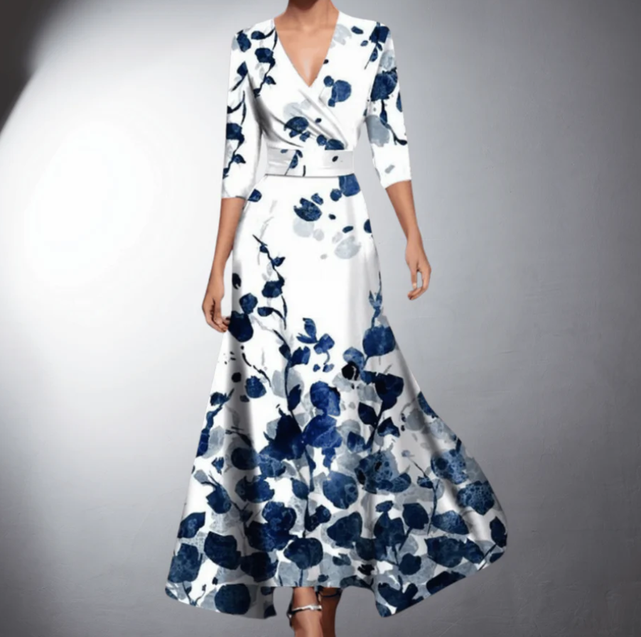 CORDULA I KLASSISCHES GEBLÜMTES KLEID