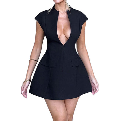 Lotte - Sexy Einfarbiges Minikleid