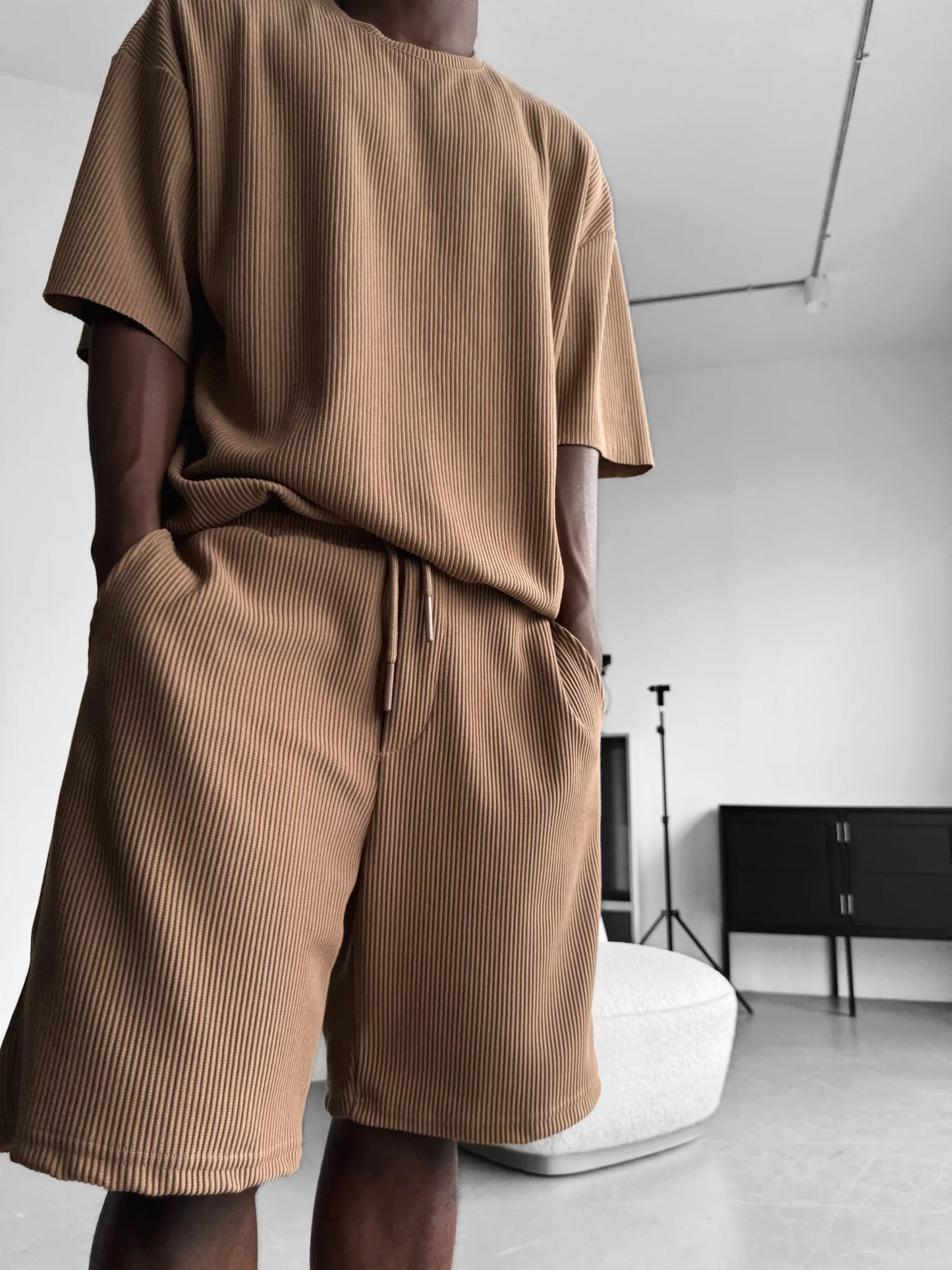 Oversize Cord Tee - Herren T-Shirt mit Cord-Struktur
