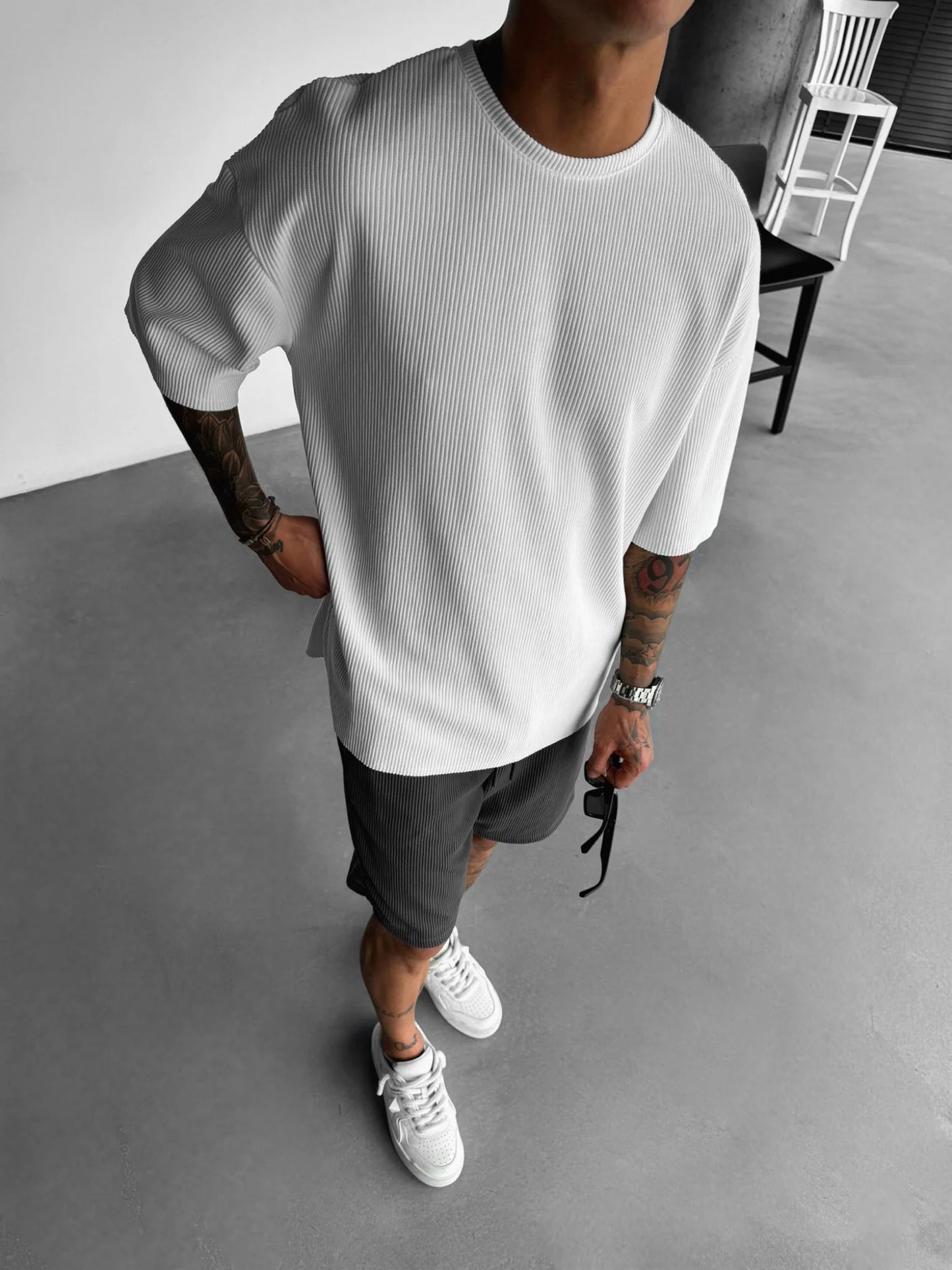 Oversize Cord Tee - Herren T-Shirt mit Cord-Struktur
