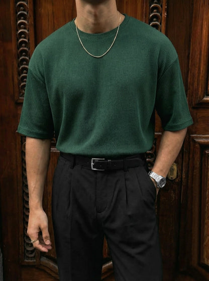 Oversize Cord Tee - Herren T-Shirt mit Cord-Struktur