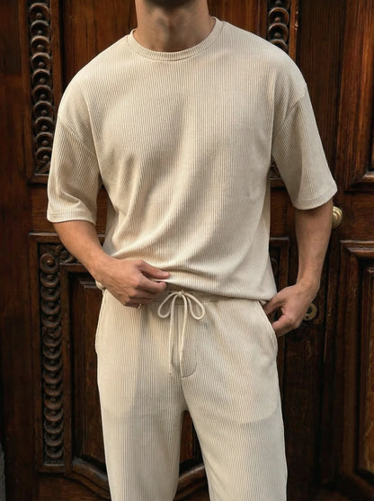 Oversize Cord Tee - Herren T-Shirt mit Cord-Struktur