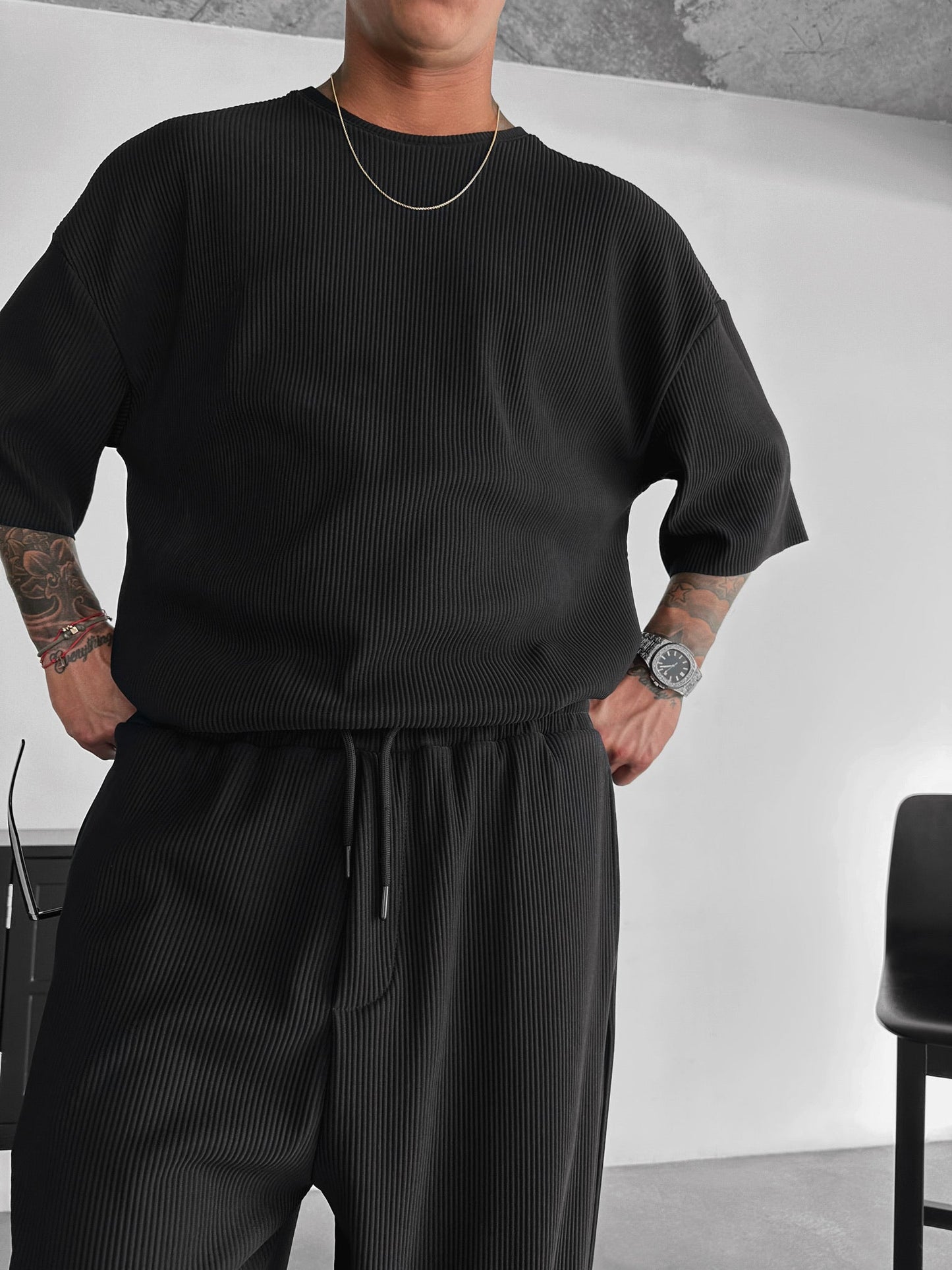 Oversize Cord Tee - Herren T-Shirt mit Cord-Struktur
