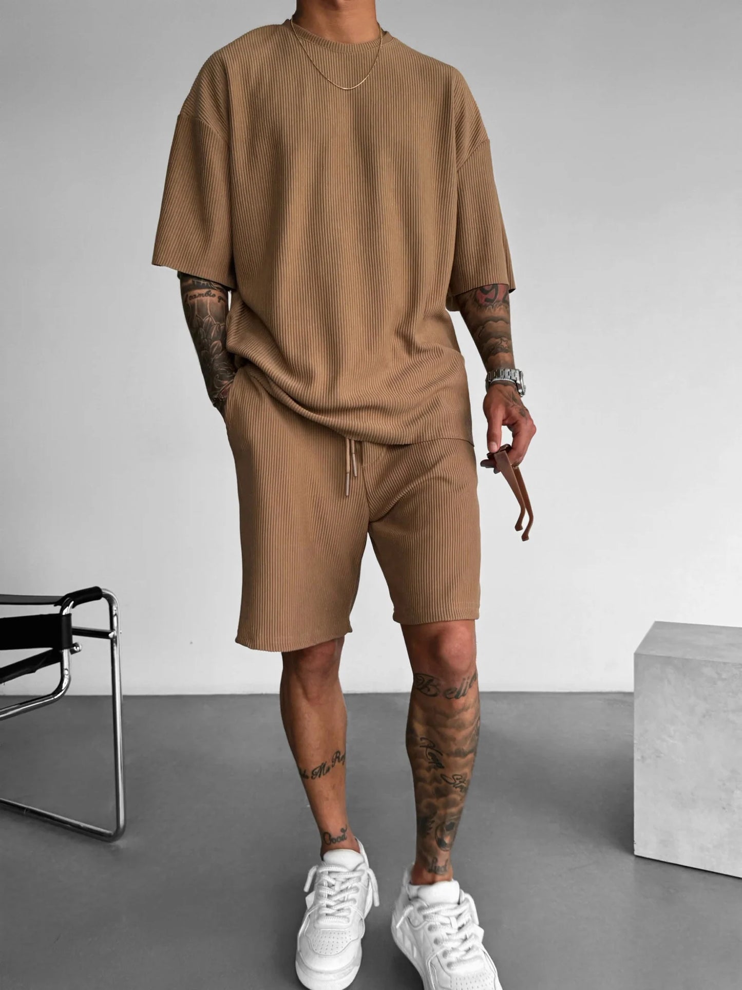 Oversize Cord Tee - Herren T-Shirt mit Cord-Struktur