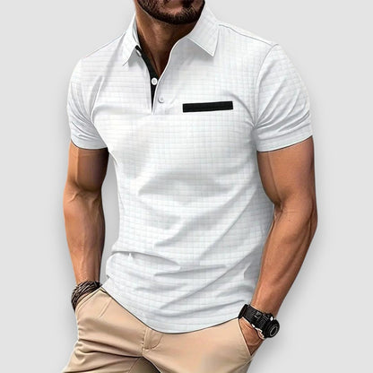 Lumier - Gemustertes Herren Poloshirt Premium