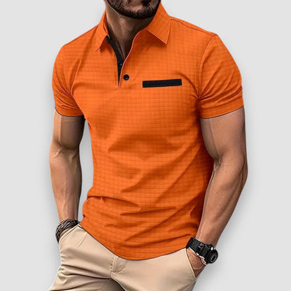 Lumier - Gemustertes Herren Poloshirt Premium