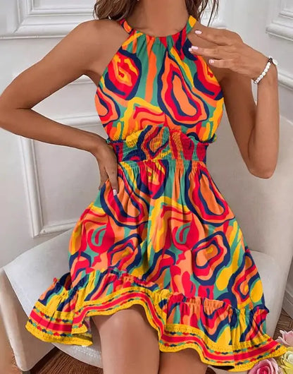 Stella - Sexy Ärmelloses Neck Dress Im Lässigen Stil