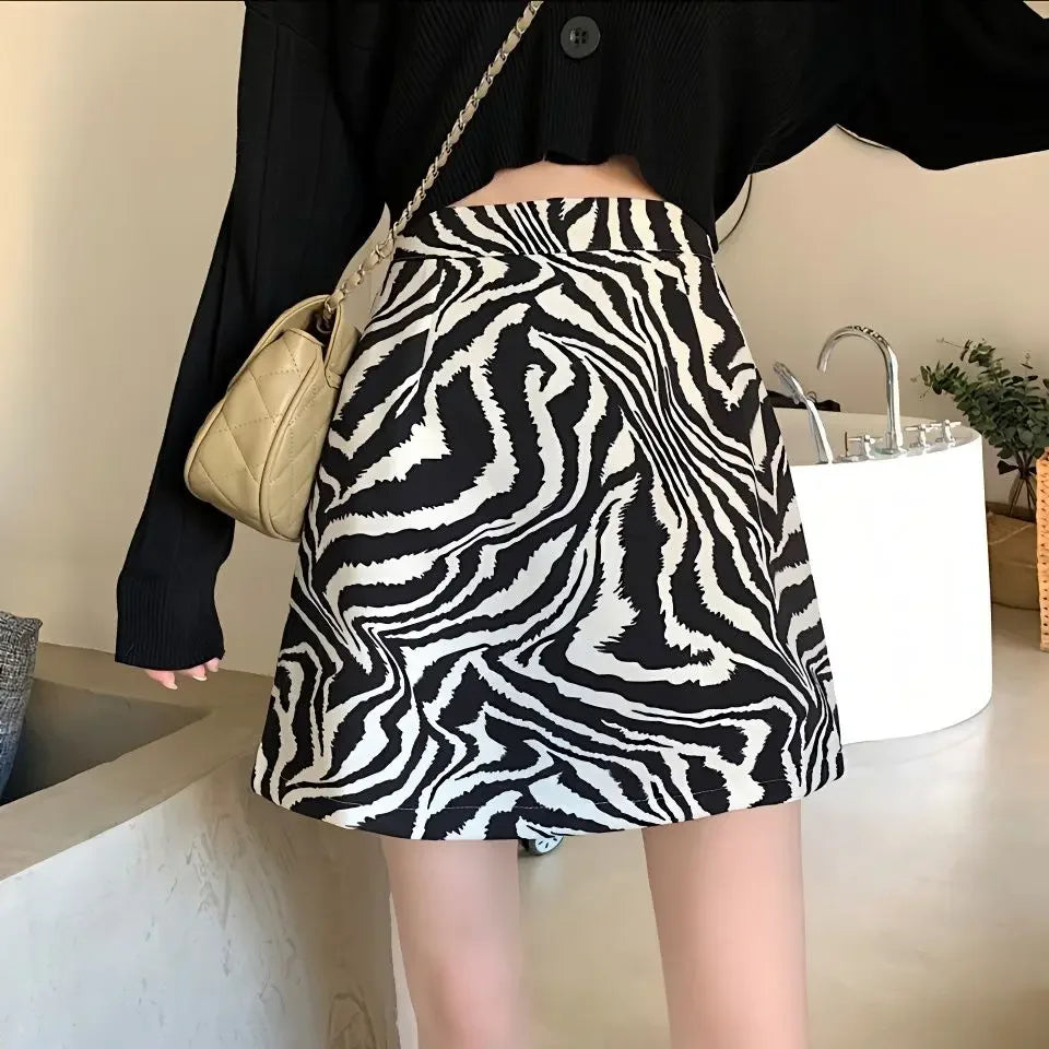 ULLA ZEBRA PRINT MINI SKIRT