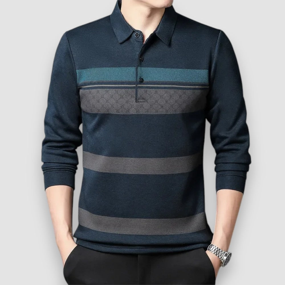 Browny | Gestreiftes Herren Polo-Shirt