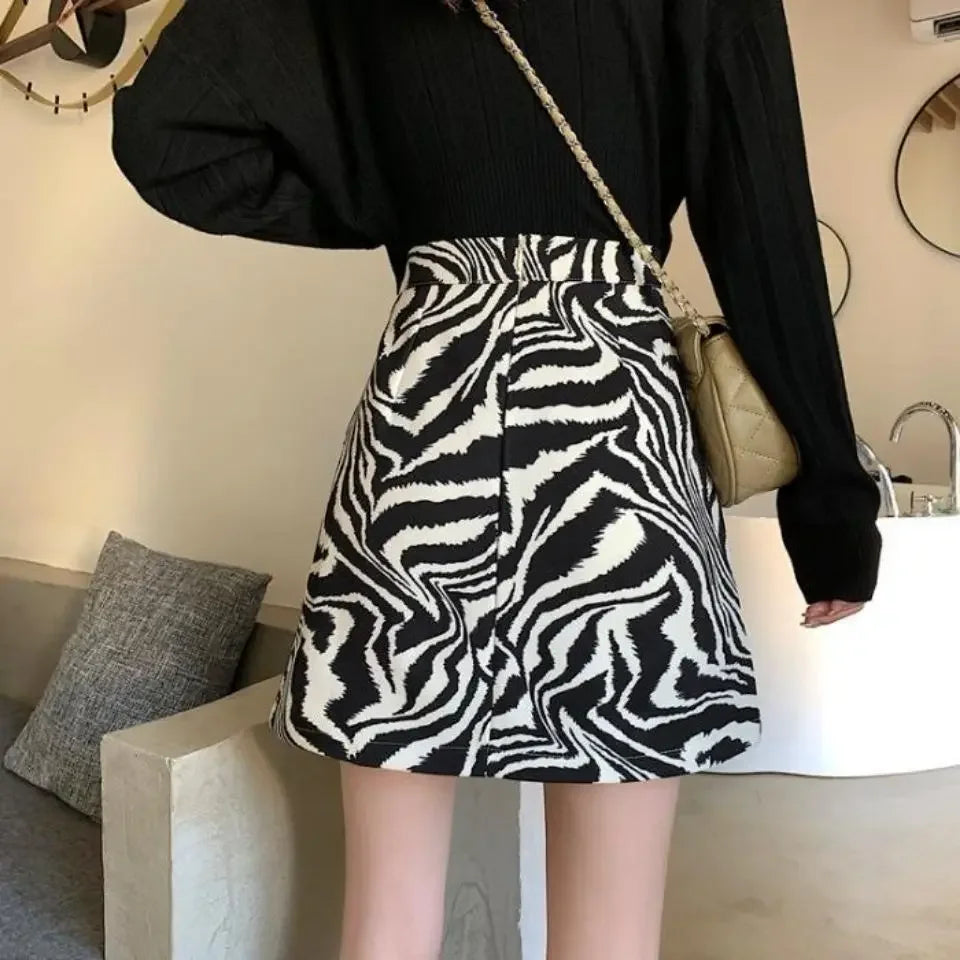 ULLA ZEBRA PRINT MINI SKIRT