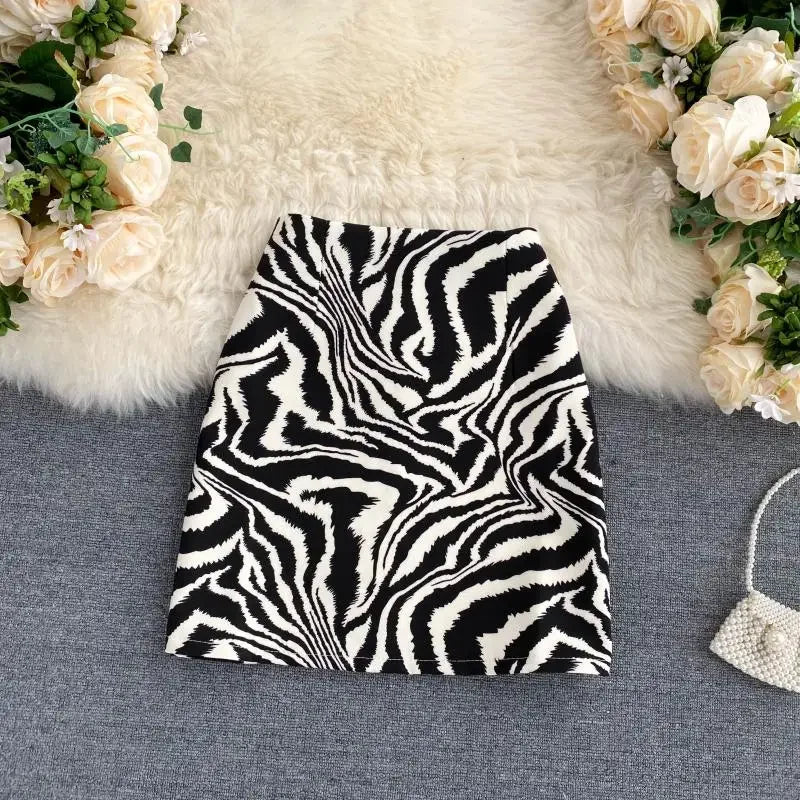 ULLA ZEBRA PRINT MINI SKIRT