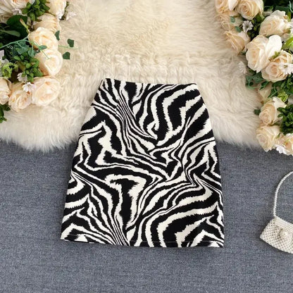 ULLA ZEBRA PRINT MINI SKIRT