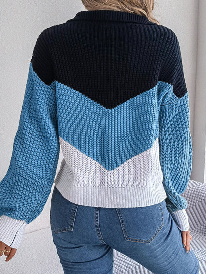 Emilia™ – Komfortabler Patchwork-Strickpullover für Damen