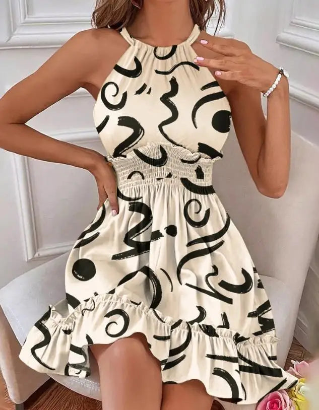 Stella - Sexy Ärmelloses Neck Dress Im Lässigen Stil