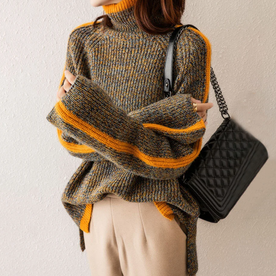 Zoé | Pullover mit rollkragen aus strick