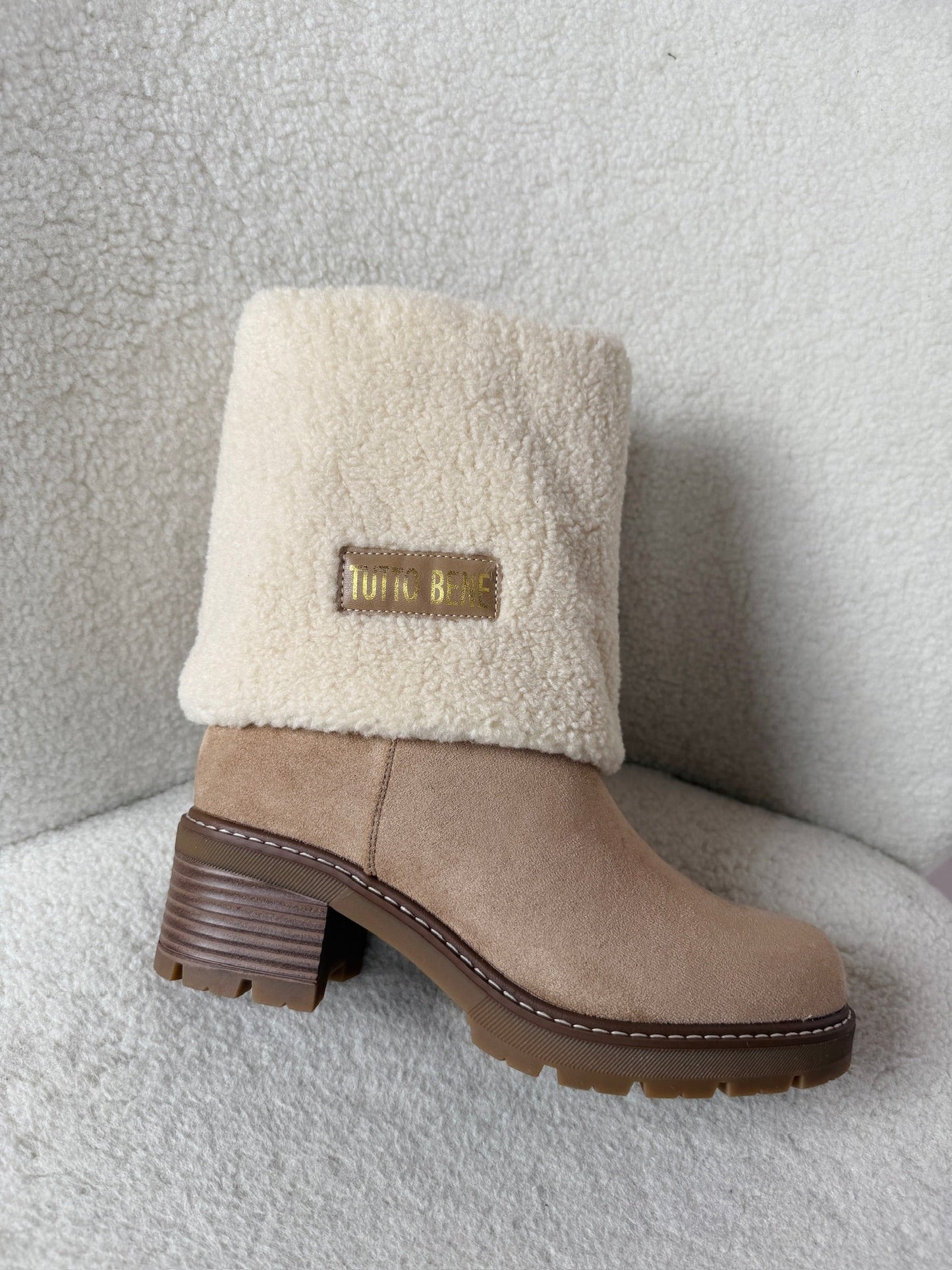 Tutto Omslag Beige Stiefel