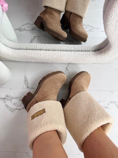 Tutto Omslag Beige Stiefel