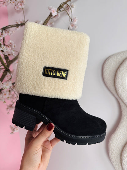 Tutto Omslag Schwarz Stiefel